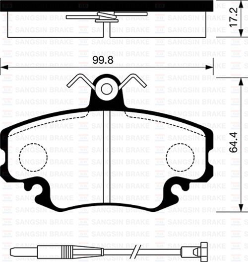 ÖN BALATA FİŞLİ RENAULT R9-R19-R21-CLIO I-II-MEGANE I-TWINGO-LOGAN-SANDERO-SOLENZA