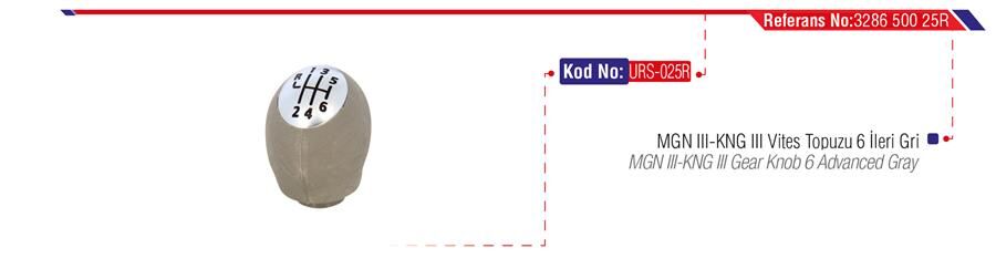 VİTES TOPUZU MGN III- FLUENCE GRİ