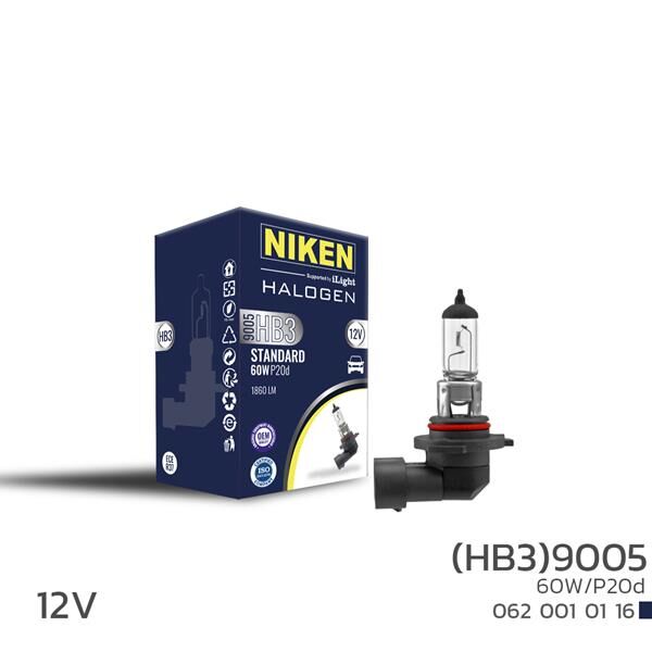 NIKEN 9005 HB3 60W HALOJEN AMPUL P20d 12V