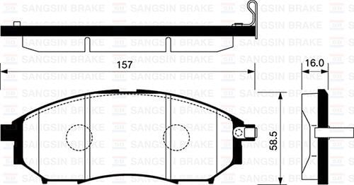 FREN BALATASI ÖN RENAULT KOLEOS 08> NISSAN NAVARA 2.5L YD25DDTi D40 4x2 4x4 10-> / PATHFINDER 2.5L YD25DDTi DCi R51 17MM