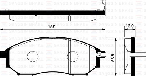 FREN BALATASI ÖN RENAULT KOLEOS 08> NISSAN NAVARA 2.5L YD25DDTi D40 4x2 4x4 10-> / PATHFINDER 2.5L YD25DDTi DCi R51 17MM