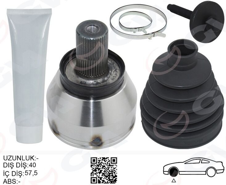 AKS KAFASI DIŞ ÖN SAĞ-SOL S60 II 10>V70 III 07-16 GALAXY 2.0 TDCi 06-15 MONDEO IV 2.0 TDCI 07-14