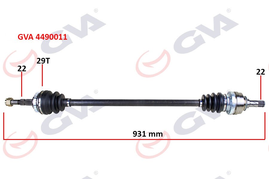 KOMPLE AKS SAĞ CORSA B 1.2i 16V 93-00 ABS Lİ 926mm 29DİŞ