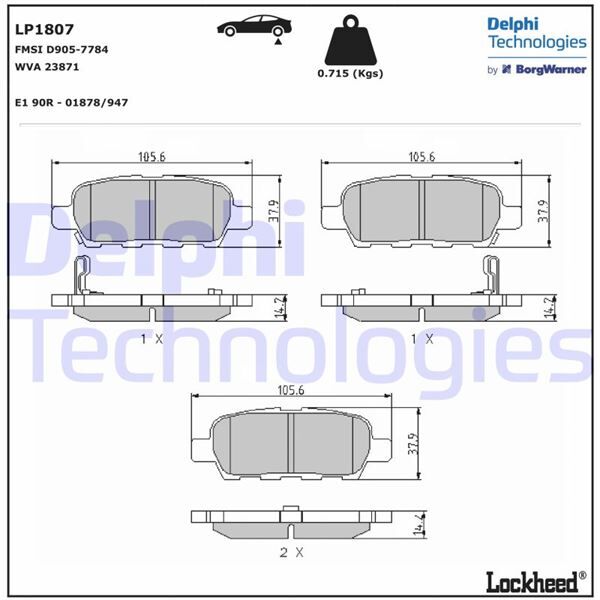ARKA BALATA NISSAN XTRAIL 2.0-2.2DCI 01 > INFINITI FX35 3.5 03 > FX45 4.5 03 > GRAND VİTARA 2.4 09 >