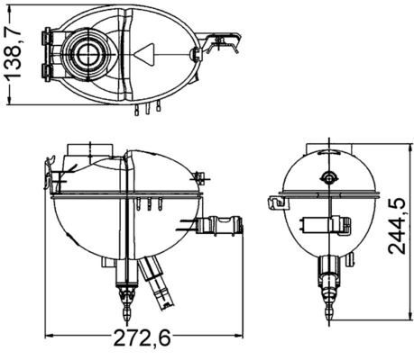 RADYATOR YEDEK SU DEPOSU MERCEDES W204 S204 C204 C218 X218 W212 S212 C207 A207 X204