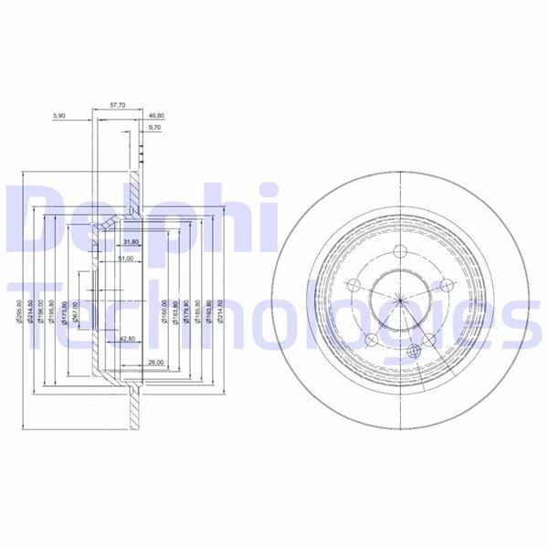 ARKA FREN DISK AYNASI MONDEO IV S MAX GALAXY 07>14 KUGA I 08>12 / EVOQUE 12-18 302mm