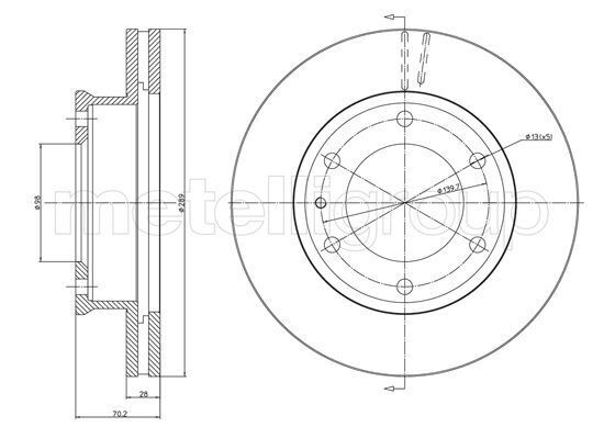ON FREN DISK AYNASI MAZDA B2500 2.5 D BT50 4 4 05-11 FORD RANGER 05>11 289 6