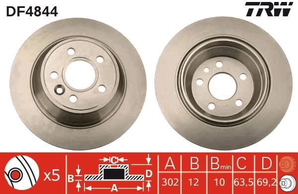 ARKA FREN DISK AYNASI VOLVO V70 III 07> D4 13> S80 II 2.0 3.2 /2.0TDI 08> XC70 06>