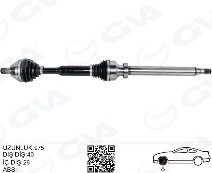 ÖN AKS KOMPLE SAG VOLVO XC60 I 10>15 D3-D4-T5-T6 XC60 II 15> D4 OTOMATİK ŞANZIMAN 8 VİTES