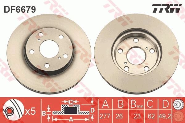 ÖN FREN DİSKİ HAVA KANALLI TOYOTA AURIS COROLLA 1.6L 1ZR-FAE ZRE181 ZRE185 13-18 1.4L 1ND-FTV D-4D NDE180 13-18 1.33L 1NR-FE NRE180 13-18 277 ÇAP X 5 BİJON - Takım disk fiyatıdır