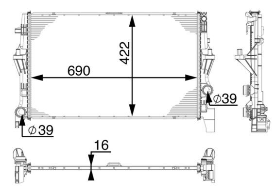 MOTOR SU RADYATORU MERCEDES VITO W447 14>