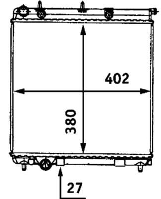 RADYATÖR C2-C3-207-1007 1.4-1.4 16V-1.6 16V-1.4HDI KLİMASIZ MEK 398x380x23