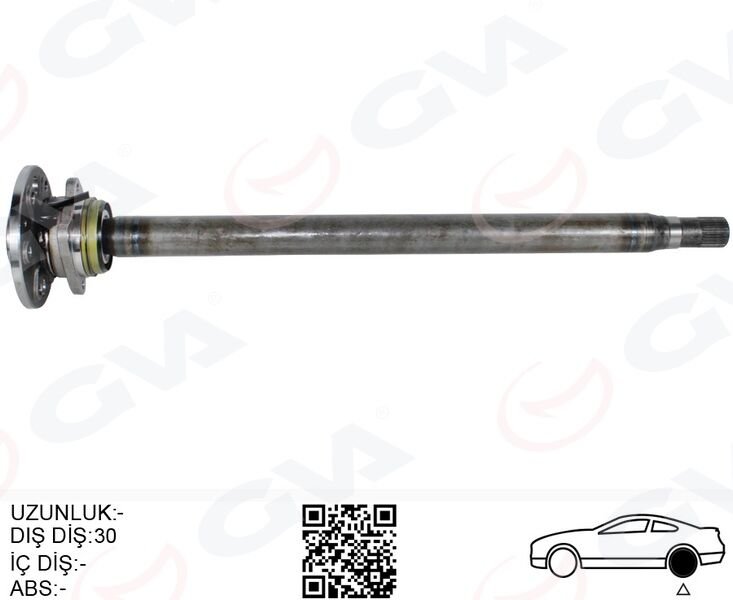 AKS MILI ARKA SOL KALIN KISA 840mm MERCEDES SPRINTER B906 . VW CRAFTER 30-35-50 Z:29-30 PORYALI