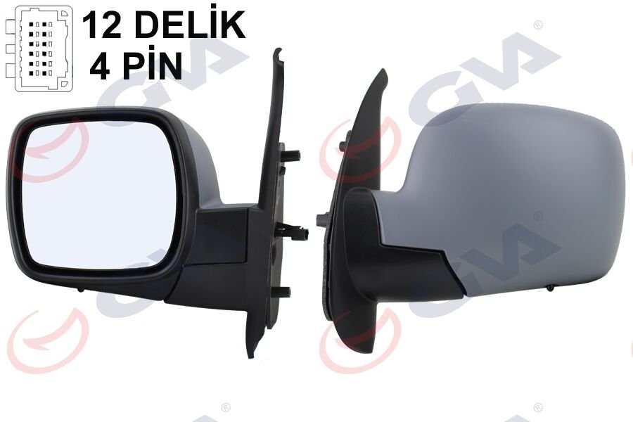DIŞ DİKİZ AYNASI SOL KANGOO 08> ELEKTRİKLİ ISITMALI ASTARLI KONVEKS 5 FİŞ VM-6131EHPL