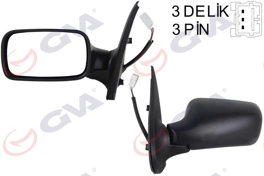 DIŞ DİKİZ AYNASI SOL PALIO 98> ELEKTRİKLİ KONVEKS 3 FİŞ VM-155E-5DL