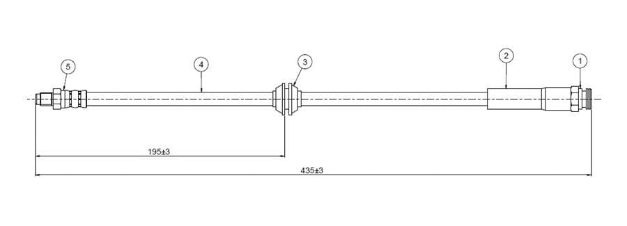 FREN HORTUMU ARKA FIAT DUCATO 06> CITROEN JUMPER II 06> PEUGEOT BOXER 06> 440mm
