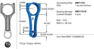 PISTON KOLU BMW N57 D30 N57S F10 12>16 F01 F02 F03 F04 12>15 E70 11>13 F15 13>18 E71 E72 11>15