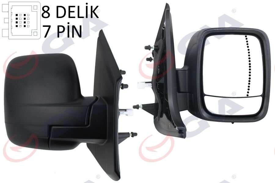 DIŞ DİKİZ AYNASI SAĞ TRAFIC-VİVARO 14> ELEKTRİKLİ ISITMALI SENSÖRLÜ DESENLİ ASFERİK 6 FİŞ VM-976EHSAR