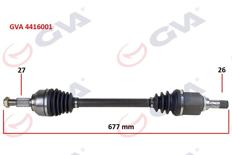 KOMPLE AKS SOL KANGOO III 08> 1.5dCi 677mm