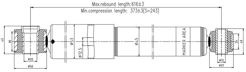 AMORTISOR ARKA SAG/SOL - (FORD   RANGER 4×4 06- BT-50 2.5 CD 4×4 2006-)