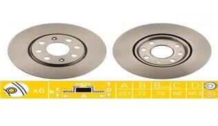 ÖN FREN AYNASI CORSA D 07> CORSA E 14> ADAM 13> PUNTO EVO-GRANDE PUNTO 05> 257x22x4DL HAVALI 14İNÇ 55700921