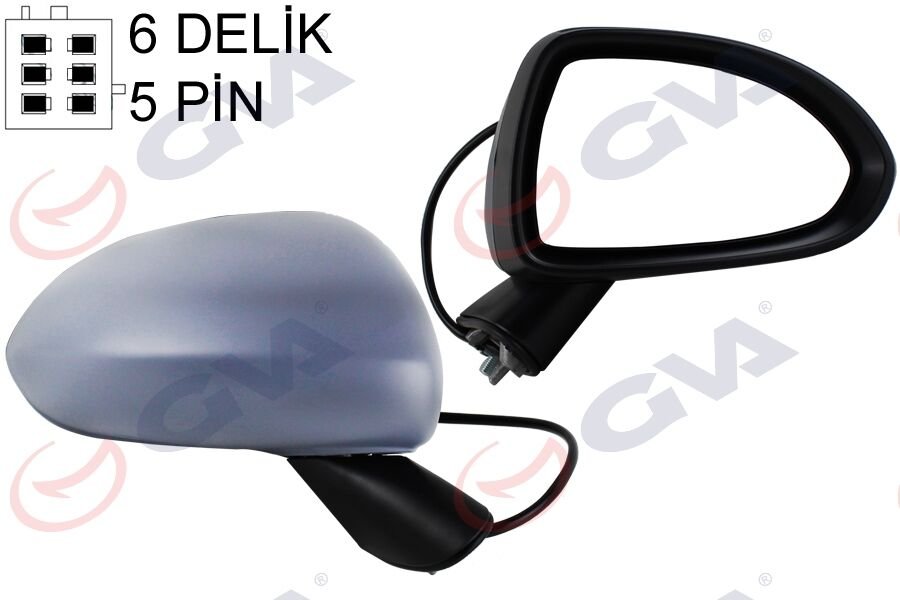 DIŞ DİKİZ AYNASI SAĞ CORSA D 06> ELEKTRİKLİ ISITMALI ASTARLI KONVEKS 5 FİŞ VM-964EHPR 13187618
