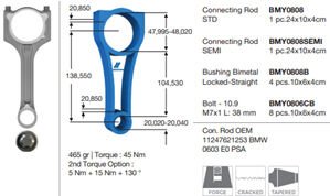 PISTON KOLU BMW N13 F20 F21 F30 MINI N18 R55 R56 R57 R58 R59 R60 R61 . PEUGEOT EP6 EP6DT EP6CDTX 308 208 RCZ