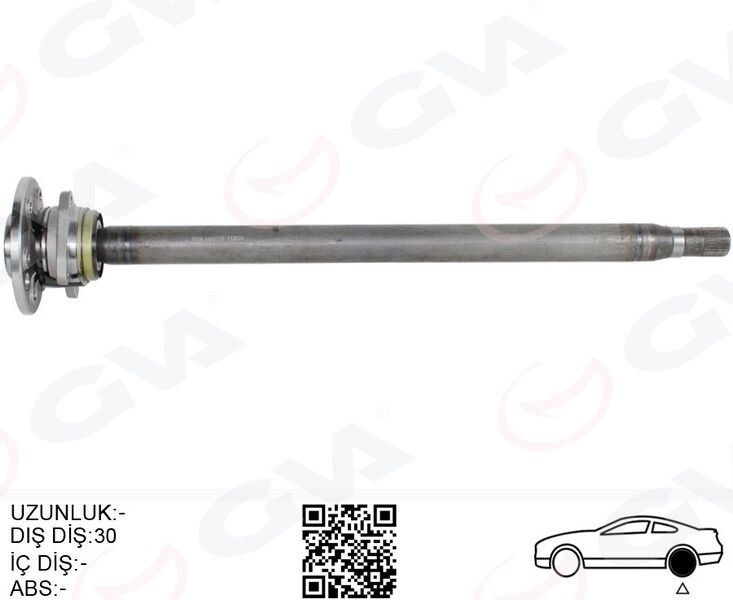AKS MILI ARKA SAG KALIN UZUN 892mm MERCEDES SPRINTER B906 . VW CRAFTER 30-35-50 Z:29-30 PORYALI