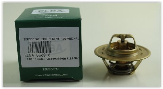 TERMOSTAT 88 C HYUNDAI ACCENT 1.3L G4EA enjeksiyonlu 01-> / GETZ 1.3L G4EA 02-05 / FORD FIESTA 8 9-95 / NISSAN MICRA K12 03-10 / NOTE E11 06->