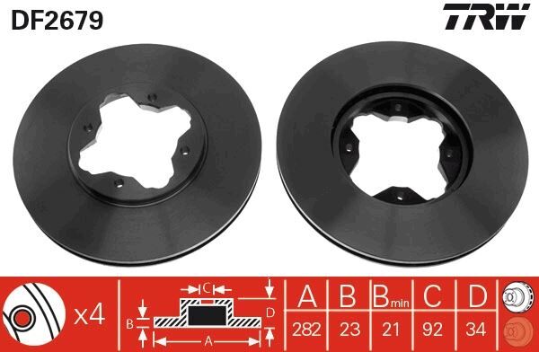 ÖN FREN AYNASI HONDA ACCORD EURO 2.0L F20Z1 CE8 kasa 96-98 15 JANT / ROVER 600 618 96-99 620İ Sİ Tİ 93-99 282 çap x 4 bijon - Takım disk fiyatıdır