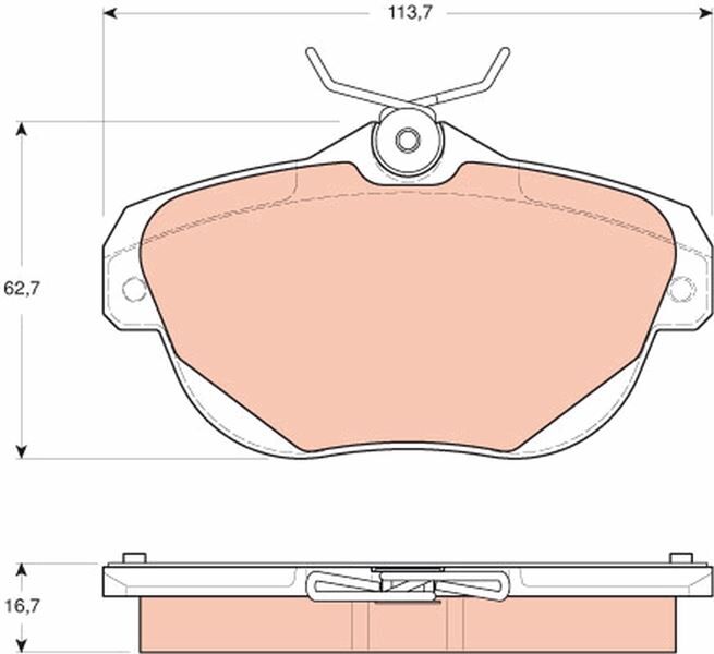 ARKA FREN BALATASI CITROEN C5 09>16 - C6 06>12