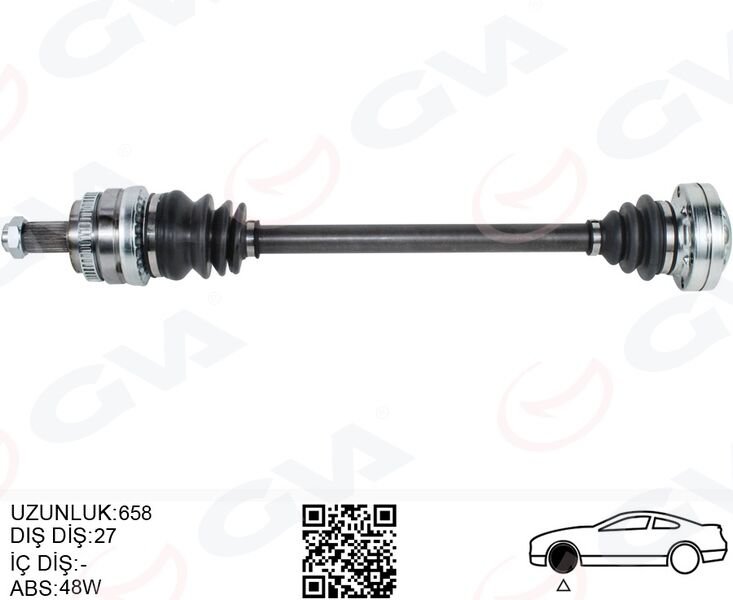 KOMPLE AKS ARKA SAĞ BMW E81 E87 E82 E88 E90 E91 E92 658MM