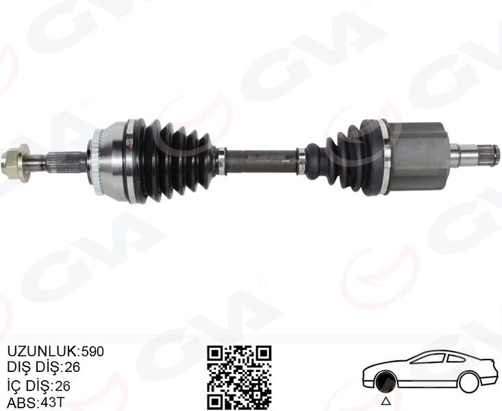 ÖN AKS KOMPLE SOL VOLVO S40 I V40 I 1.8-2.0 97>04