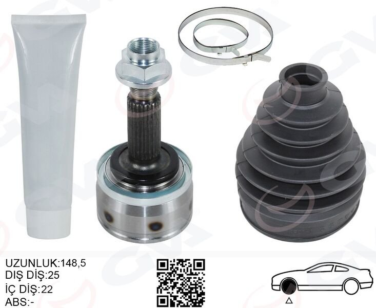 AKS KAFASI DIŞ HYUNDAI BAYON 1.0L 1.4L G3LE G4LC 21-> / KIA RIO. STONIC 1.4L G4LC 19-> 25x22x52.5