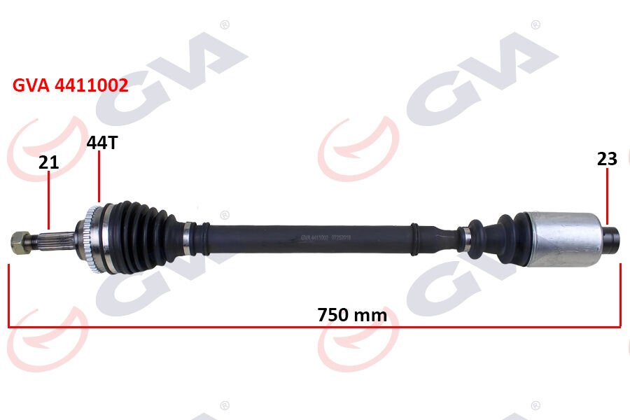 KOMPLE AKS SAĞ MEGANE I 1.4/1.6 96-03 ABS Lİ 44DİŞ 742mm