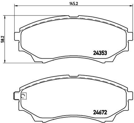 ON FREN BALATASI MAZDA 4 4 B 2500 RANGER 02>06 2.5TD / 3.0TD 06>12