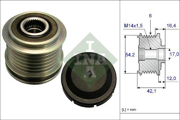 ALTERNATÖR KASNAĞI RULMANLI C MAX-FOCUS FOCUS II-FUSION-KUGA I-VOLVO C30-S40-V50 1.6-2.0 GIULIETTA 10> 500L 12> DOBLO 10> DUCATO 11> FREEMONT 11> RENEGADE 14> 1.6D MJET 2.0D MJET GRAND CHEROKEE IV 1