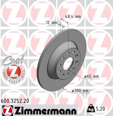 FREN DİSKİ ARKA VW GOLF 7 13>20 ARTEON 17>20 PASSAT B8 15>20 TIGUAN 16>24 SKODA KODIAQ 16>SUPERB III 15>24 SEAT TARRACO 18>24 AUDI Q3 19> A3 14>20