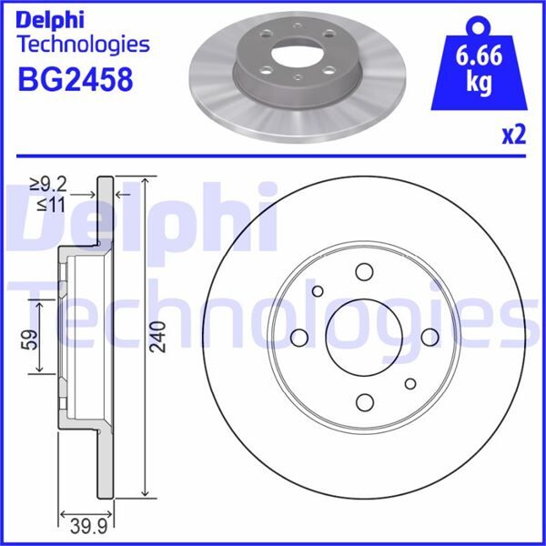 ON FREN DISKI FIAT DOBLO 01> ALBEA YM PUNTO 01> BRAVA-BRAVO 06> 1.3MTJ 240x40x 4 DELİK HAVALI