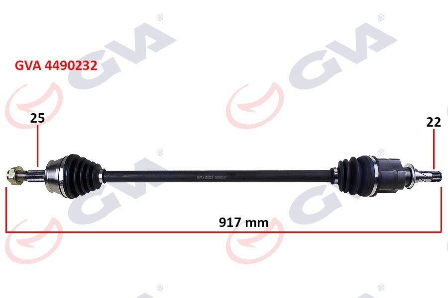 KOMPLE AKS SAĞ CORSA D 1.3 CDTI 06 > DTJ 917mm