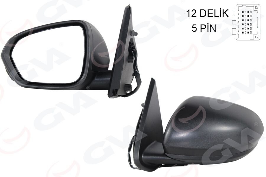 DIŞ DİKİZ AYNASI SOL ELEKTRİKLİ ISITMALI DACIA DUSTER 17-10 12H5P VM-6805EHL