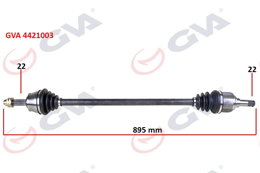 KOMPLE AKS SAĞ PALIO 1.2-1.4-1.6 16V AKS LALE Lİ 895mm