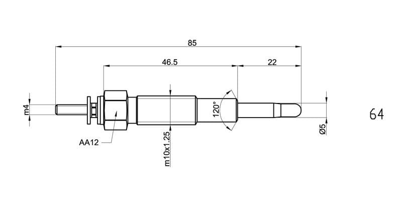 KIZDIRMA BUJİSİ Y-701J FORD RANGER 2.5-KIA SPORTAGE 2.0-MAZDA 2.5D 4WD YM-VITARA 2.0 TD