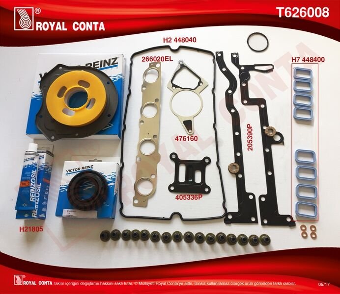 MOTOR TAKIM CONTA REINZ KEÇE SUBAP LAS SKC SİZ BOXER-JUMPER 2.2 HDİ 100/120 P22DTE Euro4