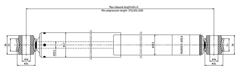 AMORTISOR ARKA SAG/SOL -(MITSUBISHI   L200 MAGNUM 4×4 1999-2005 K74T )