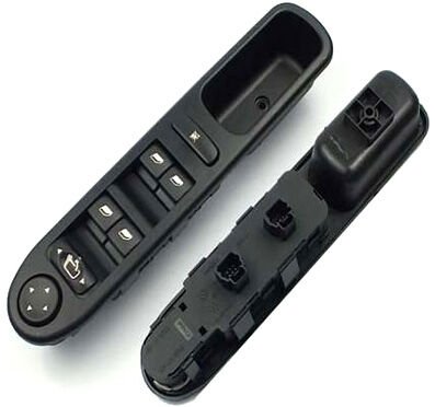 CAM AÇMA DÜĞMESİ ANAHTARI SOL ÖN PEUGEOT P307 00-09 DÖRTLÜ-MERKEZİ KİLİT DÜĞMELİ - AYNA AYARLI