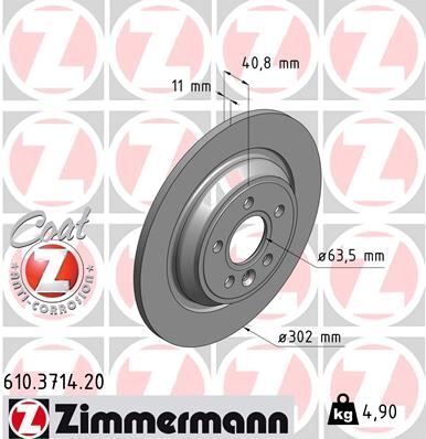ARKA FREN AYNASI VOLVO S60 II-10 > V60 10 >V70 08 > XC70 07 > S80 10 > 302x5DL KAPLAMALI 986479397