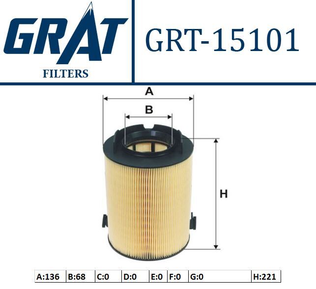 HAVA FILTRESI (VW CADDY 04-15  GOLF 04-14  PASSAT 06-15  AUDI A3 04-13  SEAT LEON 06-13  SKODA OCTAVIA 04-08)