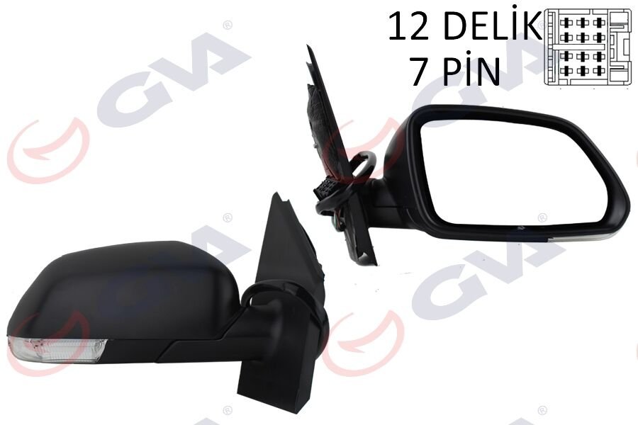 DIŞ DİKİZ AYNASI SAĞ POLO 05> ELEKTRİKLİ ISITMALI KONVEKS 5 FİŞ VM-377EHR