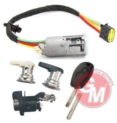 KONTAK - ANAHTARI 4LÜ SET DACIA LOGAN-SANDERO R.TRAFIC II 2012- 2010-ALARM DÜĞMELİ ANAHTAR İLE